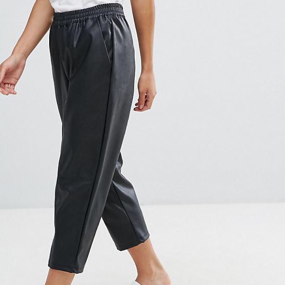 🆕ASOS Leather Look Pants - Picture 1 of 5
